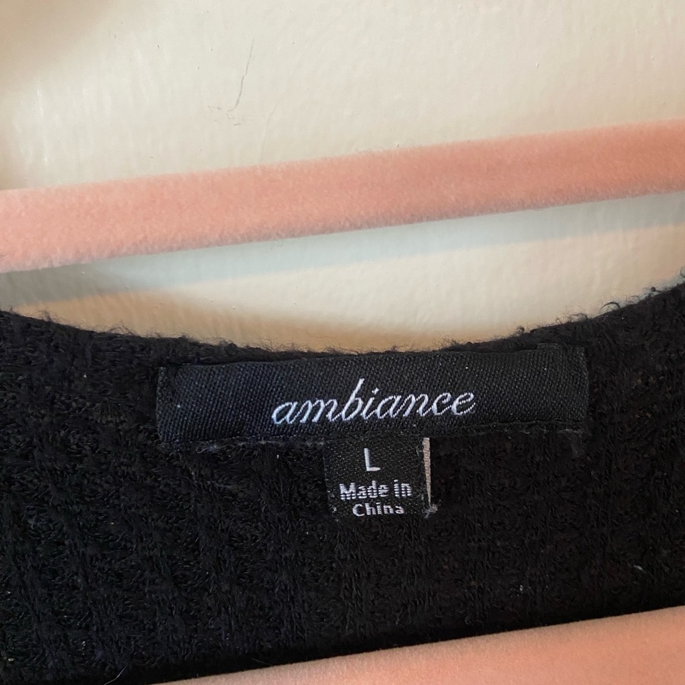 Ambiance Black Open-Front Cardigan - Picture 3 of 3